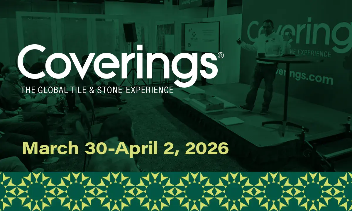 Coverings 2026 - See Groves March 30 - April 2 in Las Vegas, NV